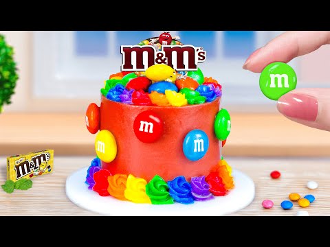Amazing M&amp;M Cake | Satisfying Miniature M&amp;M Cake Decorating | Colorful M&amp;M Cake