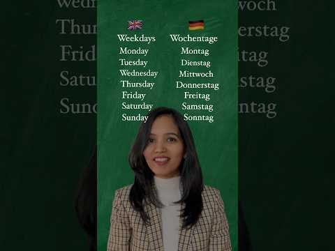 🇩🇪Weekdays in German.  #learngermanathome #easygerman #deutschlernen #indogerman #indianingermany