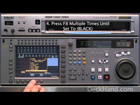 How to Set Video Black on Sony SRW-5500