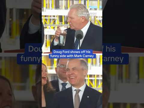 Doug Ford shows off his funny side with Mark Carney