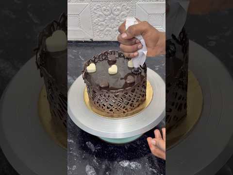 most beautiful chocolate, garnishing, heart shape, moulding, special,#cake #viralvideo