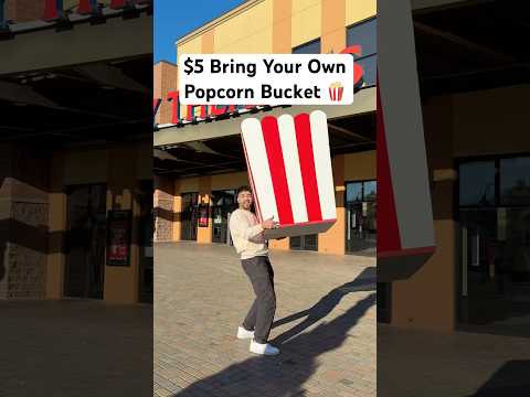 This movie theater has bring your own popcorn bucket for $5 so I made a massive bucket 🍿