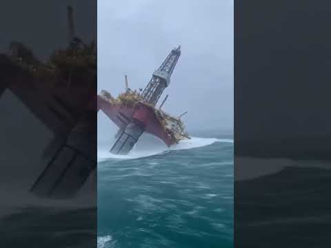 [North Sea O&amp;G Rig] vs Monster Waves! 😱 ai generated