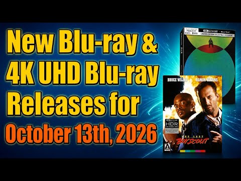 New Blu-ray &amp; 4K UHD Blu-ray Releases for October 13th, 2026! 