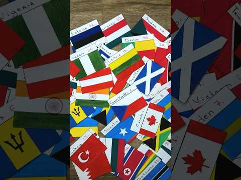 Drawing all country flags 🌍 Found your country's flag? 🤔 #art #creative #painting