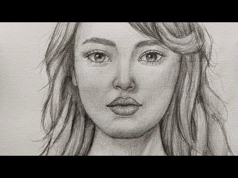 Cute Face Drawing of a Girl Using Loomis Method
