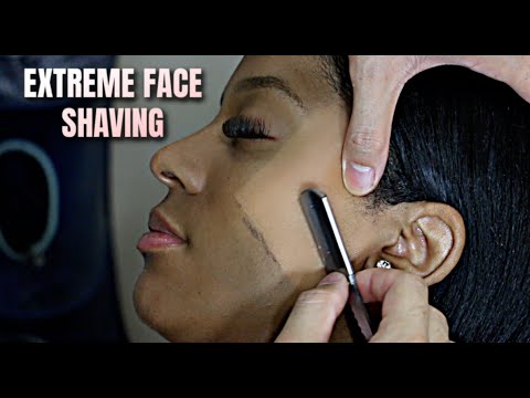 SHAVING A BLACK WOMAN'S FACE *EXTREME* | Straight Razor Tutorial HD!
