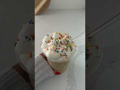 Birthday cake latte#everydaydosepartner #asmr #latte @target @everydaydoseofficial