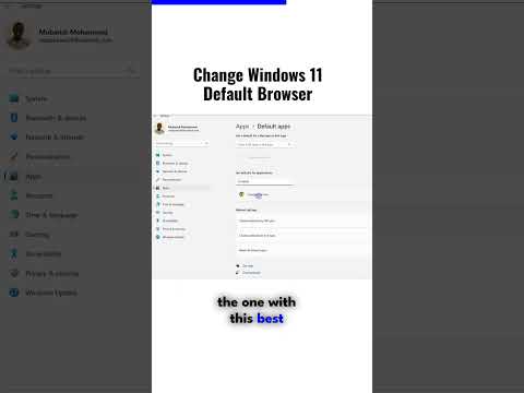 CHANGE DEFAULT Browser in Windows 11