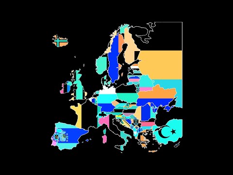 Europe but all flags have inverted colors #shorts