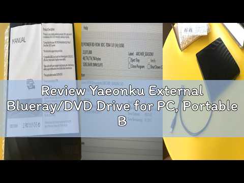 Review Yaeonku External Blueray/DVD Drive for PC, Portable Bluray Burner External | High-speed Dual