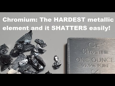 Chromium: The hardest metal element but shatters easily! More exotic bullion too!