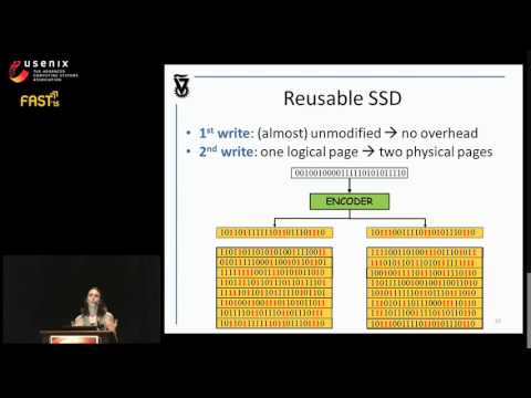 FAST '15 - Write Once, Get 50% Free: Saving SSD Erase Costs Using WOM Codes