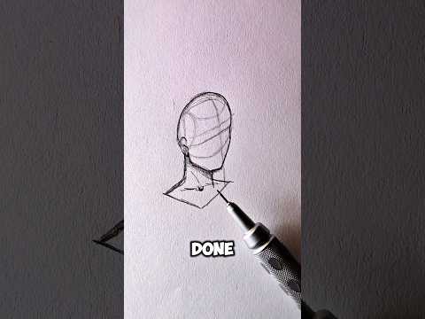 The Easiest Way to Draw a 45° Female Face 📏 #art #shorts #foryou #tutorial #satisfying #easy #draw