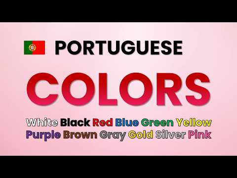 12 Colors in European Portuguese 🇵🇹 | Learn Portuguese Colors
