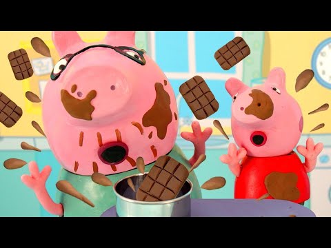 Come Play with Peppa: Making a Chocolate Birthday Cake with Peppa Pig | Family Kids Cartoon