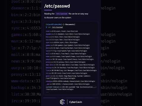 /etc/passwd: Linux User Account Databases