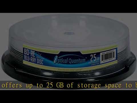 10 Pack Optical Quantum 2X 25GB BD-RE Blu-ray Blank Disc Logo Top (MPN: OQBDRE02LT-10)