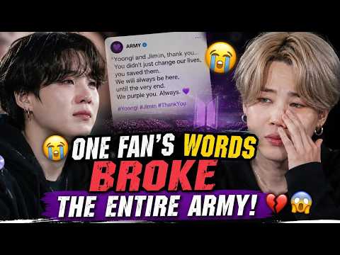😭 THIS FAN'S WORDS ABOUT YOONGI &amp; JIMIN MADE MILLIONS OF ARMY CRY! 💜😱