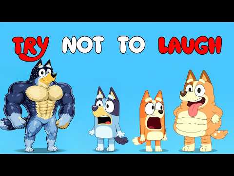 BLUEY TRY NOT TO LAUGH😂- Wacky Overdrive