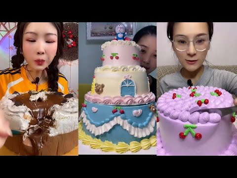 cream cake mukbang
