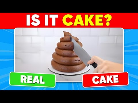REAL or CAKE Quiz? ✔️🍰❌ 99% Can't Get Them Right! Is it Cake?