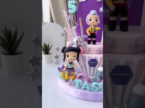 kpop demon hunters birthday cake