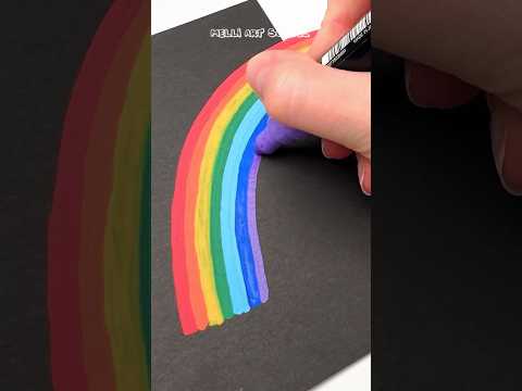 Rainbow Art in Black and White paper #art #painting #shorts