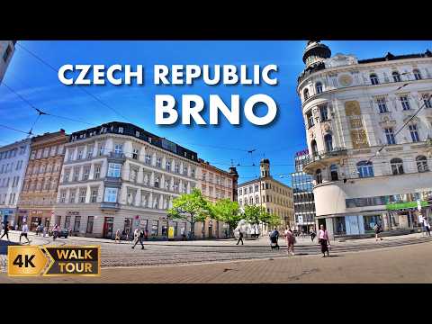 🇨🇿 Brno Walking Tour | Czech Republic | No Commentary • Real City Sounds [4K]