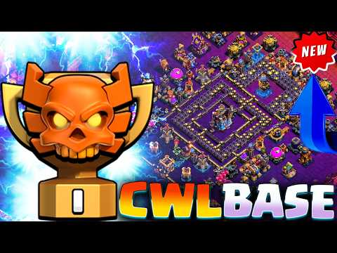 NEW TH18 War Base 💥 Anti 1 Star Design | CWL Defense Base (100% Protection)