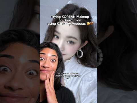 Korean makeup on brown skin using k-beauty products (outside of pink flash my mistake) 🤎 #kbeauty