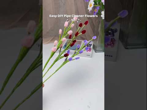 Simple flower making tutorial | pipe cleaner flowers easy #flowerscraft #diytutorial #handmade