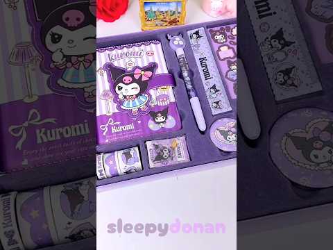 your fav kuromi stationery set🤩 #backtoschool #kuromi #sanrio #stationery