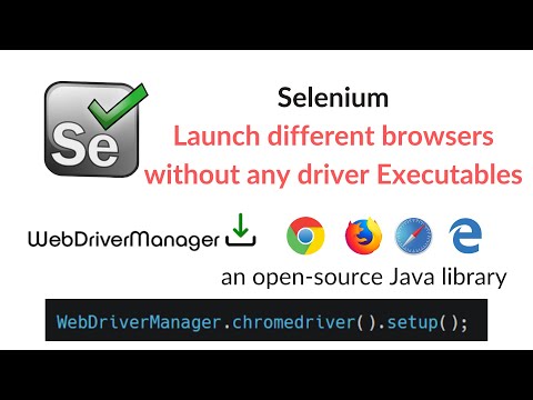 WebDriverManager Java Library || For Launching the browser without any driver exe