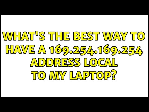 What's the best way to have a 169.254.169.254 address local to my laptop? (2 Solutions!!)