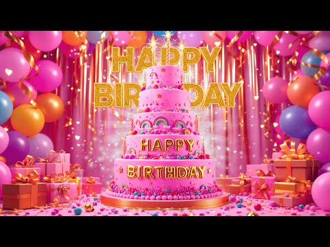 Happy Birthday Song Video 💖 Festive Cake &amp; Confetti Celebration