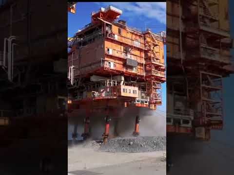 Legs blown off massive oil rig