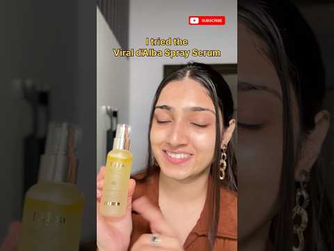 I tried the viral korean D’Alba spray serum / serum in a spray bottle 😵‍💫 glass skin hacks #shorts