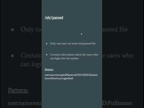 Linux etc/passwd File - Part 1
