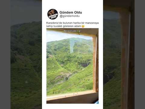 Karadeniz'de bulunan harika bir manzaraya sahip tuvaleti gösteren adam 😲