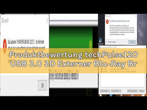 Produktbewertung techPulse120 USB 3.0 3D Externer Blu-Ray Brenner Burner M-Disc BDXL Superdrive Blue