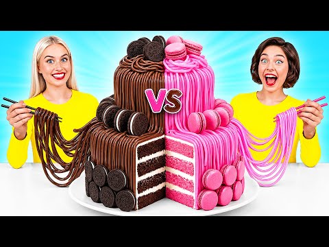 Cake Decorating Challenge Bubble Gum vs Chocolate Food | Tasty Kitchen Recipes by Multi DO Challenge