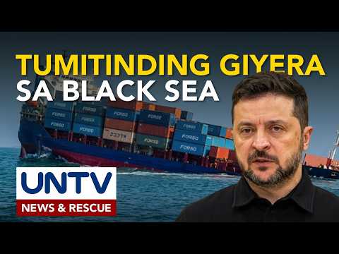 Barko ng Russia, tinamaan ng sea drones ng Ukraine sa Black Sea; 17 crew, ligtas
