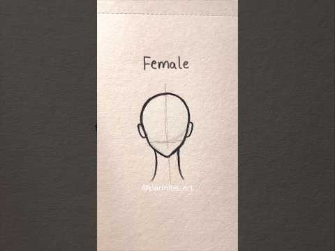 Face shape drawing tutorial ✨| female face | #shorts #drawing