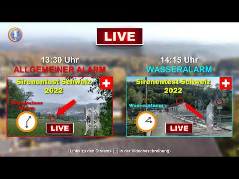 Sirenentest Schweiz 2022 - Ankündigung Livestream (HEUTE)