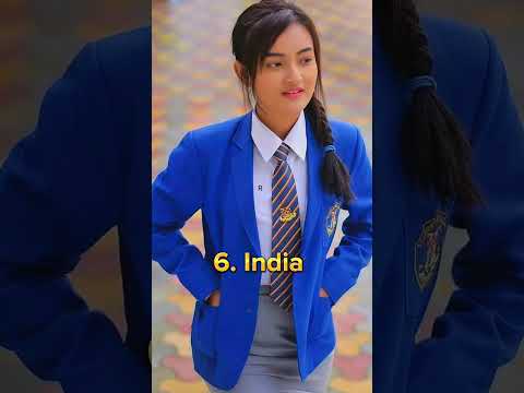 Top 10 Countries With Most Beautiful School Uniform  In The World #Shorts