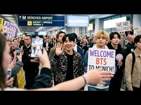 BTS Has Officially Landed in Germany... Thousands of ARMY Gave Them an Unforgettable Welcome!