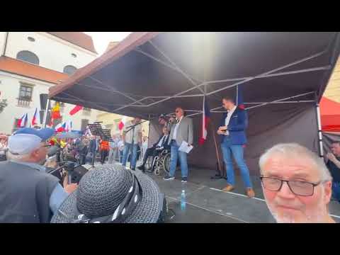 Demonstrace proti sjezdu sudetoněmeckého landsmanšaftu BRNO 24.5. 2026 ZÁZNAM