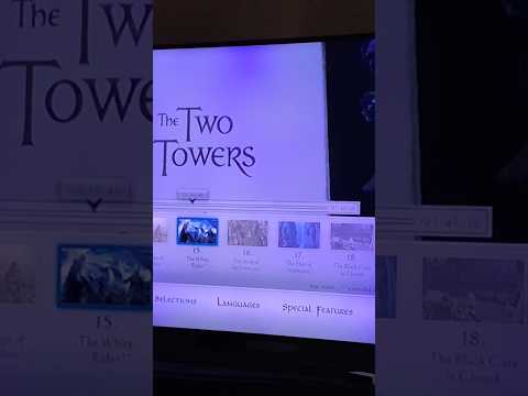 The Lord of the Rings The Two Towers Blu ray disc 1 menu short #thelordoftherings