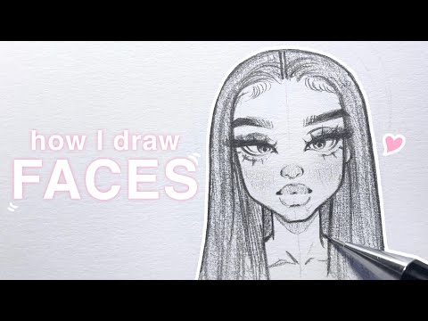 ౨ৎ how i draw faces | step by step draw with me tutorial ♡